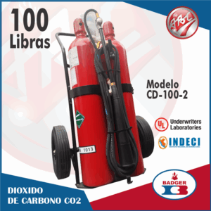 Extintor de CO2 de 100 Libras - BADGER