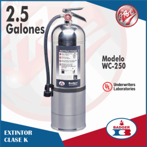Extintor de Clase K de 2-5 Galones - BADGER