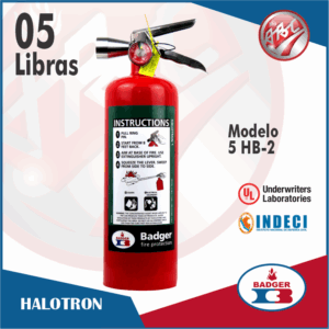 Extintor Halotron de 5 Libras - BADGER